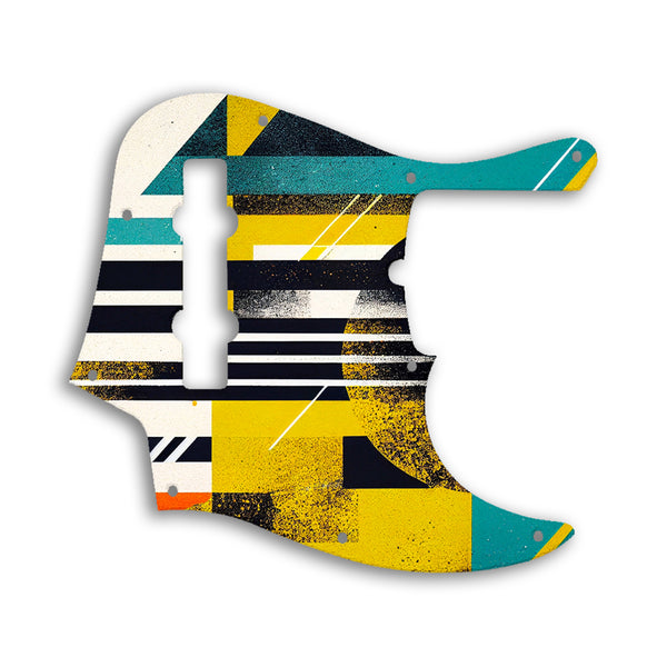 Fender Jazz Bass American Deluxe 5 String (21 Fret) Custom Pickguard Scratchplate ABSTRACT Design