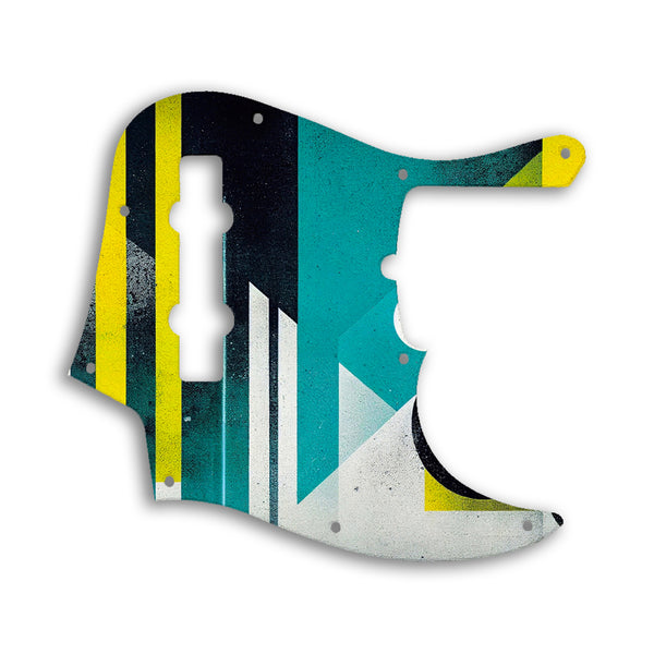 Fender Jazz Bass American Deluxe 5 String (21 Fret) Custom Pickguard Scratchplate ABSTRACT Design