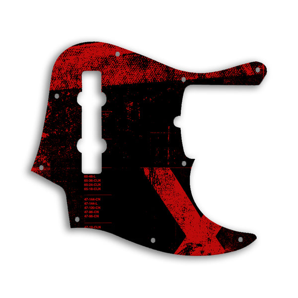 Fender Jazz Bass American Deluxe 5 String (21 Fret) Custom Pickguard Scratchplate ABSTRACT Design