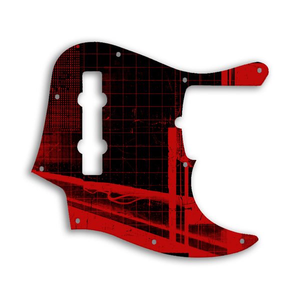 Fender Jazz Bass American Deluxe 5 String (21 Fret) Custom Pickguard Scratchplate ABSTRACT Design