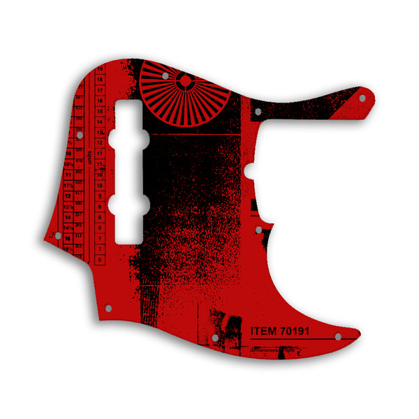 Fender Jazz Bass American Deluxe 5 String (21 Fret) Custom Pickguard Scratchplate ABSTRACT Design