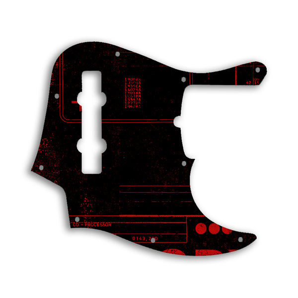 Fender Jazz Bass American Deluxe 5 String (21 Fret) Custom Pickguard Scratchplate ABSTRACT Design