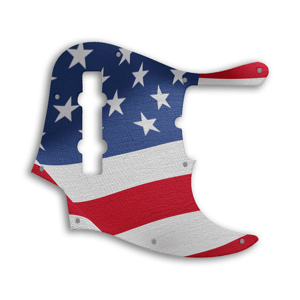 Fender Jazz Bass American Deluxe 5 String (21 Fret) Custom Pickguard Scratchplate Flag Design