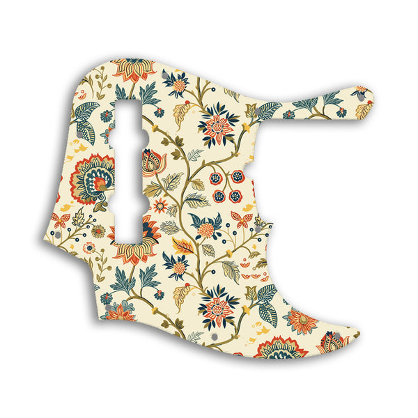 Fender Jazz Bass American Deluxe 5 String (21 Fret) Custom Pickguard Scratchplate INDIAN_FLORAL Design