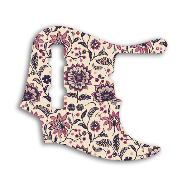 Fender Jazz Bass American Deluxe 5 String (21 Fret) Custom Pickguard Scratchplate INDIAN_FLORAL Design