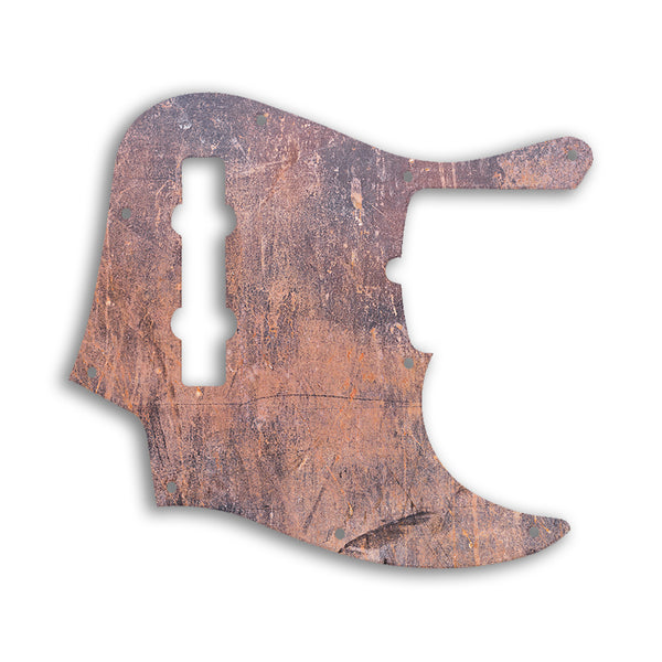 Fender Jazz Bass American Deluxe 5 String (21 Fret) Custom Pickguard Scratchplate Rust Design