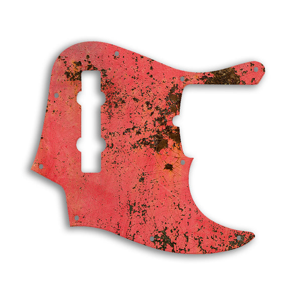 Fender Jazz Bass American Deluxe 5 String (21 Fret) Custom Pickguard Scratchplate Rust Design