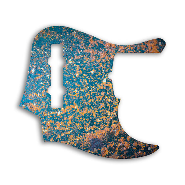 Fender Jazz Bass American Deluxe 5 String (21 Fret) Custom Pickguard Scratchplate Rust Design