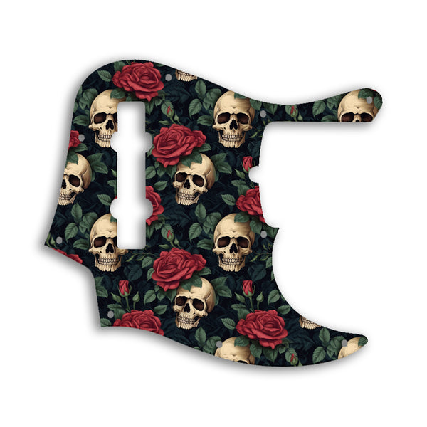 Fender Jazz Bass American Deluxe 5 String (21 Fret) Custom Pickguard Scratchplate SKULL Design