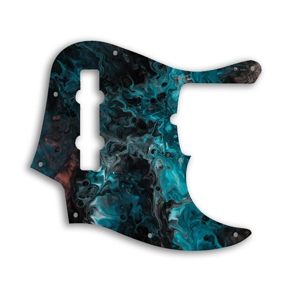 Fender Jazz Bass American Deluxe 5 String (21 Fret) Custom Pickguard Scratchplate SWIRL Design