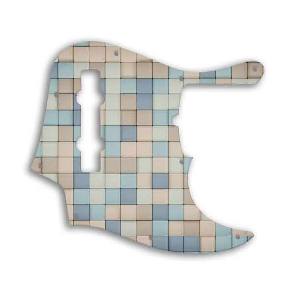 Fender Jazz Bass American Deluxe 5 String (21 Fret) Custom Pickguard Scratchplate TILES Design