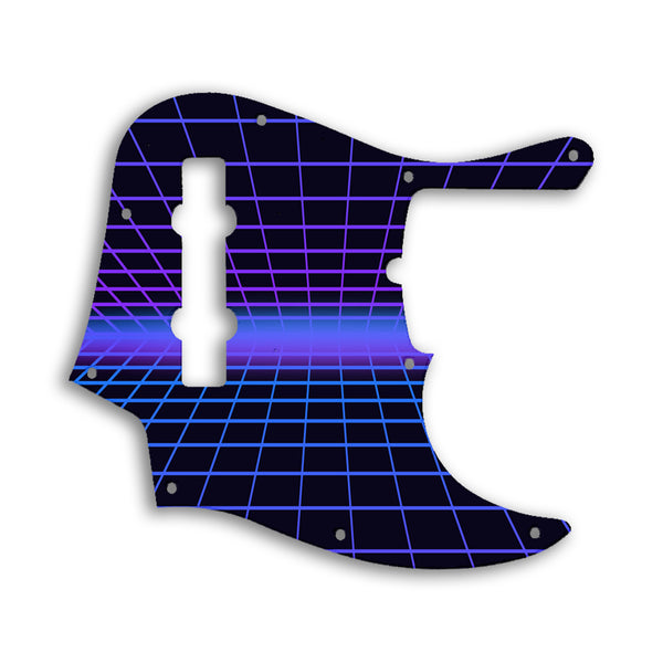 Fender Jazz Bass American Deluxe 5 String (21 Fret) Custom Pickguard Scratchplate TRON Design