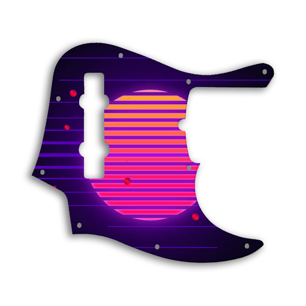 Fender Jazz Bass American Deluxe 5 String (21 Fret) Custom Pickguard Scratchplate TRON Design