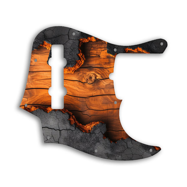 Fender Jazz Bass American Deluxe 5 String (21 Fret) Custom Pickguard Scratchplate Wood Design