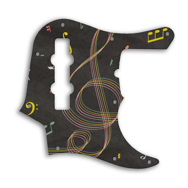 Fender Jazz Bass American Deluxe 4 String (22 Fret) Custom Pickguard Scratchplate Music Design