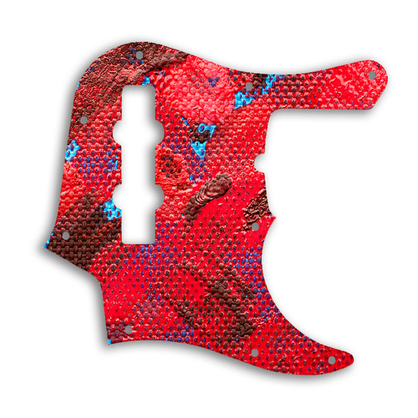 Fender Jazz Bass American Deluxe 4 String (22 Fret) Custom Pickguard Scratchplate Paint Design