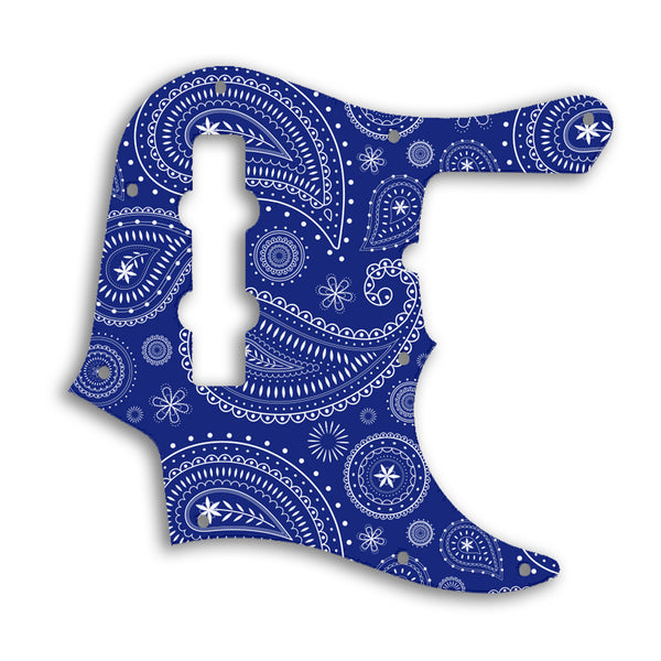 Fender Jazz Bass American Deluxe 4 String (22 Fret) Custom Pickguard Scratchplate Paisley Design