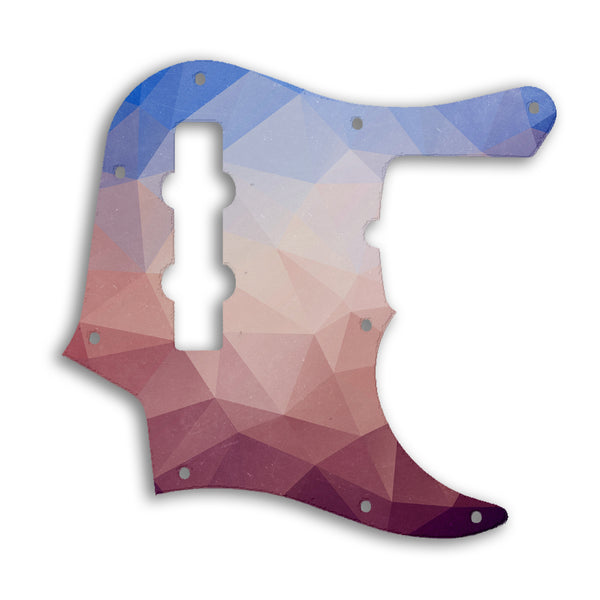 Fender Jazz Bass American Deluxe 4 String (22 Fret) Custom Pickguard Scratchplate POLYGON Design