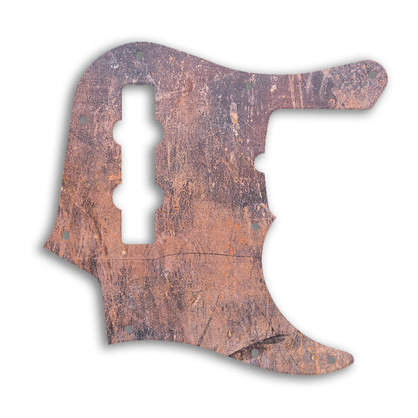 Fender Jazz Bass American Deluxe 4 String (22 Fret) Custom Pickguard Scratchplate Rust Design