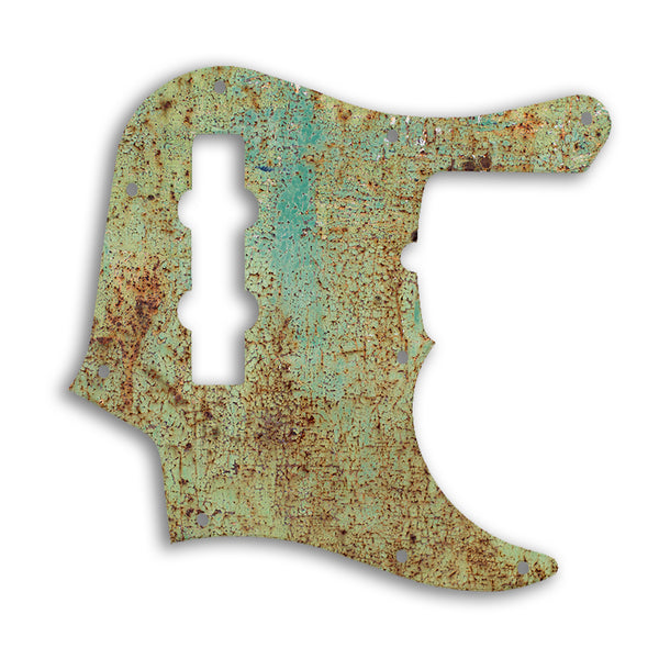 Fender Jazz Bass American Deluxe 4 String (22 Fret) Custom Pickguard Scratchplate Rust Design