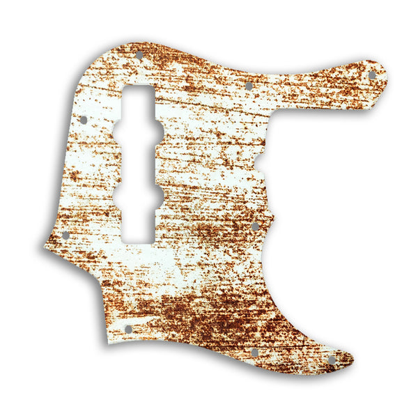 Fender Jazz Bass American Deluxe 4 String (22 Fret) Custom Pickguard Scratchplate Rust Design