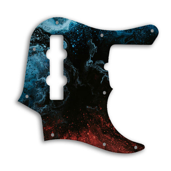 Fender Jazz Bass American Deluxe 4 String (22 Fret) Custom Pickguard Scratchplate SWIRL Design