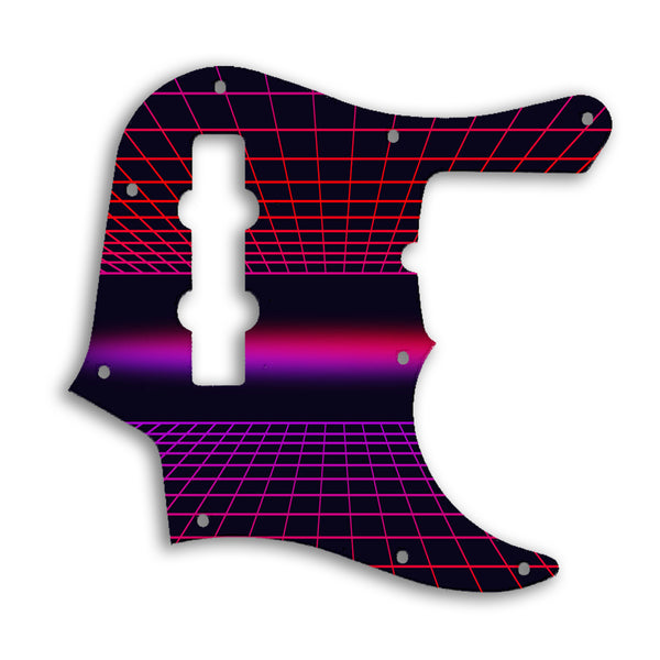 Fender Jazz Bass American Deluxe 4 String (22 Fret) Custom Pickguard Scratchplate TRON Design