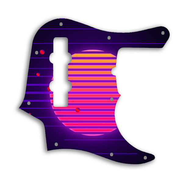 Fender Jazz Bass American Deluxe 4 String (22 Fret) Custom Pickguard Scratchplate TRON Design