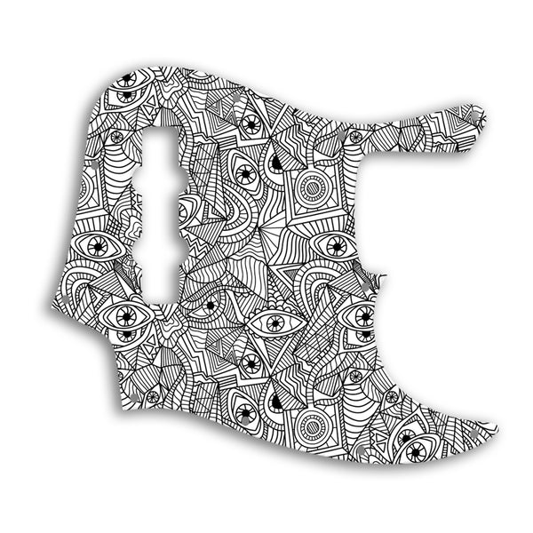 Fender Jazz Bass Highway One Custom Pickguard Scratchplate Abstract Design