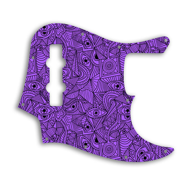 Fender Jazz Bass Highway One Custom Pickguard Scratchplate Abstract Design