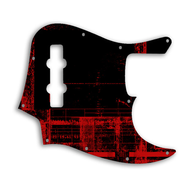 Fender Jazz Bass Highway One Custom Pickguard Scratchplate ABSTRACT Design