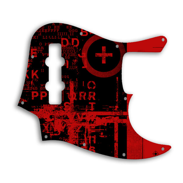 Fender Jazz Bass Highway One Custom Pickguard Scratchplate ABSTRACT Design