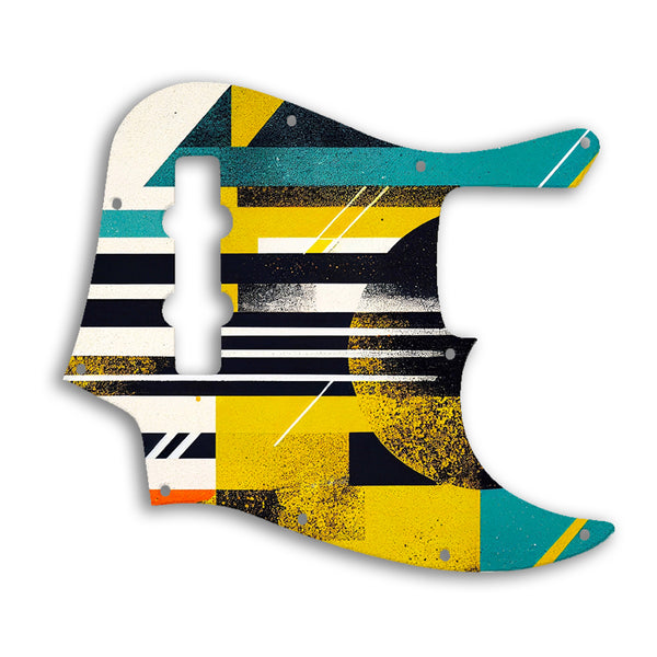 Fender Jazz Bass Highway One Custom Pickguard Scratchplate ABSTRACT Design