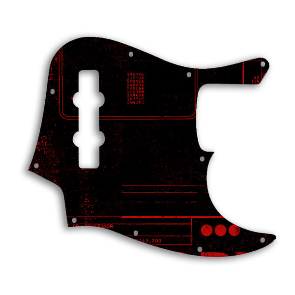 Fender Jazz Bass Highway One Custom Pickguard Scratchplate ABSTRACT Design