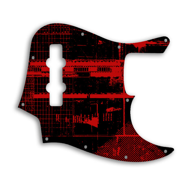 Fender Jazz Bass Highway One Custom Pickguard Scratchplate ABSTRACT Design