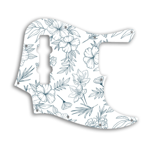 Fender Jazz Bass Highway One Custom Pickguard Scratchplate Floral Design