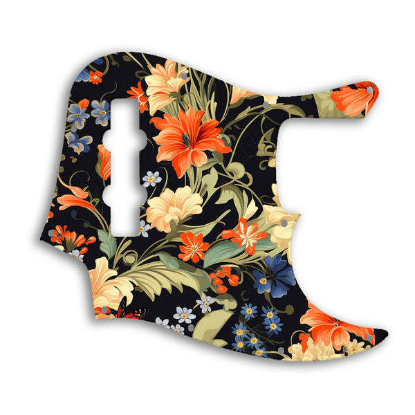 Fender Jazz Bass Highway One Custom Pickguard Scratchplate Floral Design