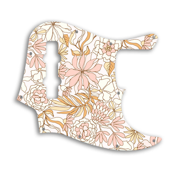 Fender Jazz Bass Highway One Custom Pickguard Scratchplate FLOWERS Design