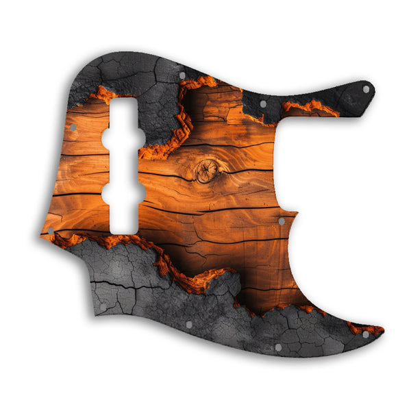 Fender Jazz Bass Highway One Custom Pickguard Scratchplate Wood Design