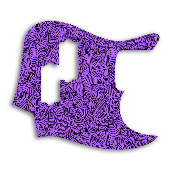 Fender Jazz Bass Blacktop Custom Pickguard Scratchplate Abstract Design