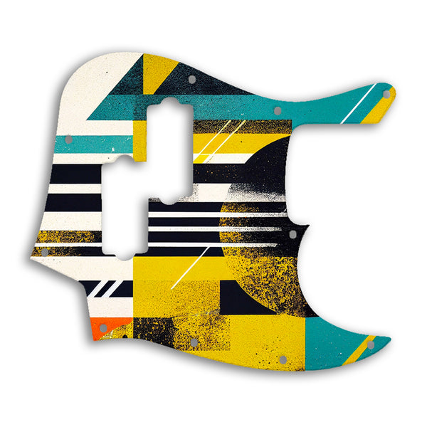 Fender Jazz Bass Blacktop Custom Pickguard Scratchplate ABSTRACT Design