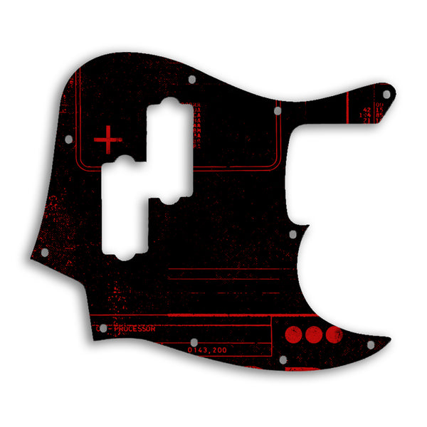 Fender Jazz Bass Blacktop Custom Pickguard Scratchplate ABSTRACT Design