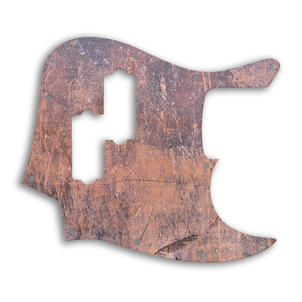 Fender Jazz Bass Blacktop Custom Pickguard Scratchplate Rust Design