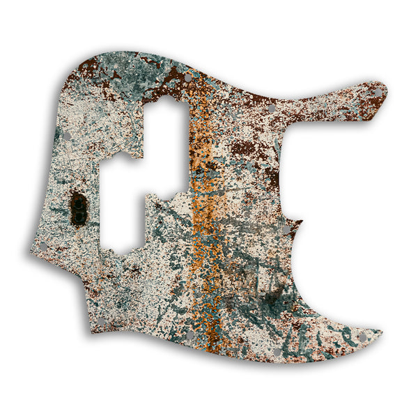 Fender Jazz Bass Blacktop Custom Pickguard Scratchplate Rust Design