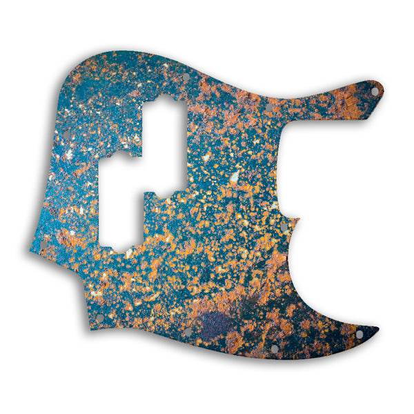 Fender Jazz Bass Blacktop Custom Pickguard Scratchplate Rust Design