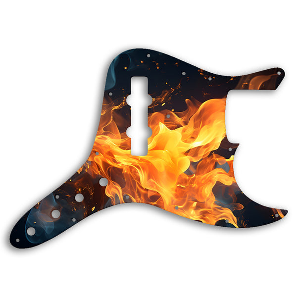 Fender Jazz Bass Custom Custom Pickguard Scratchplate Fire Design