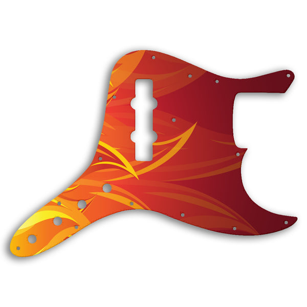 Fender Jazz Bass Custom Custom Pickguard Scratchplate Fire Design