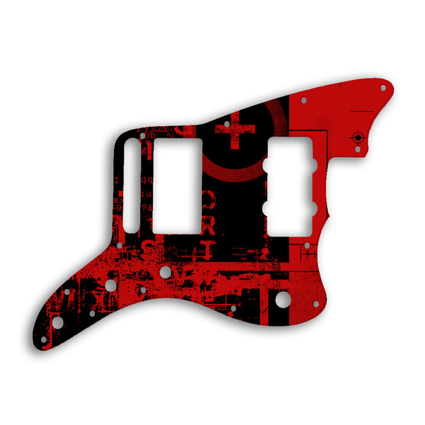 Fender Jazzmaster Blacktop Custom Pickguard Scratchplate ABSTRACT Design