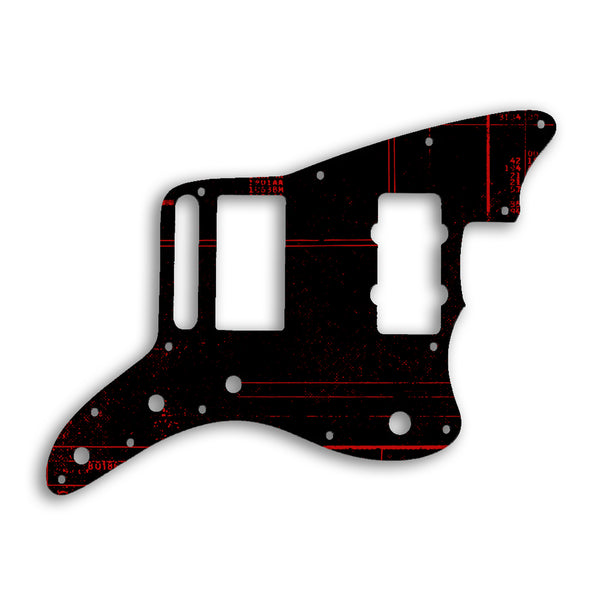 Fender Jazzmaster Blacktop Custom Pickguard Scratchplate ABSTRACT Design