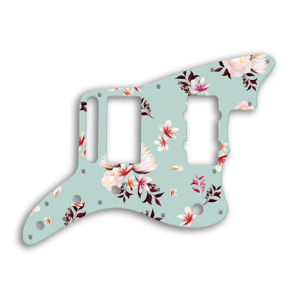 Fender Jazzmaster Blacktop Custom Pickguard Scratchplate FLOWERS Design